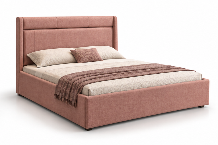 Channel-Tufted Platform Bed
